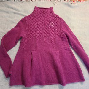 Purple Flowy Angora Sweater